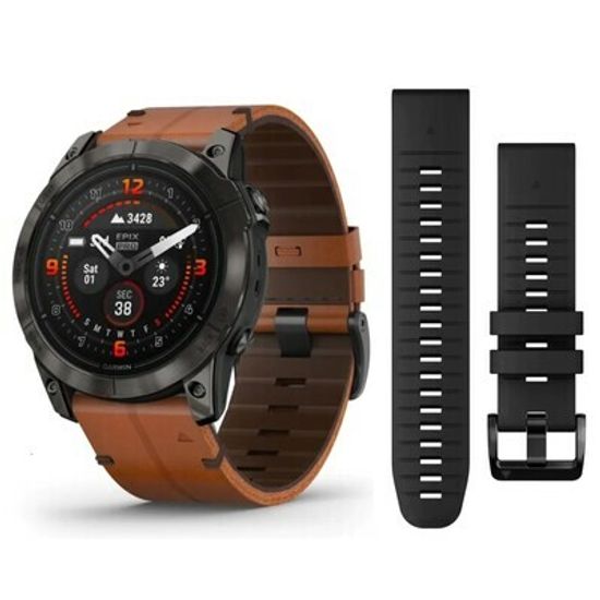 Смарт-часы премиум класса Garmin EPIX Pro (Gen 2) Sapphire Edition 51 mm Carbon Grey Brown 010-02804-30