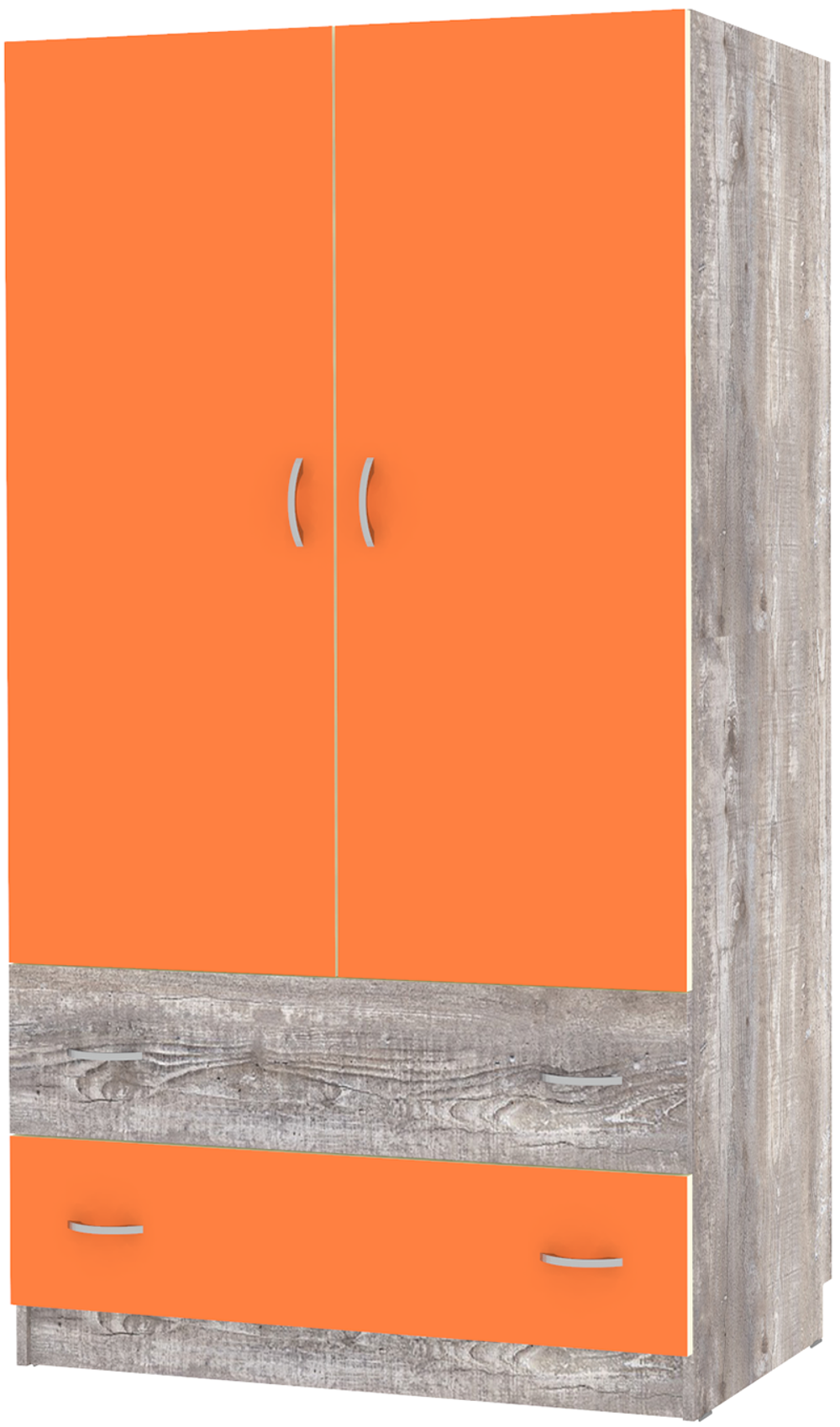 Шкаф 2-х створчатый КарИВи Кадет Бетон Оранжевый