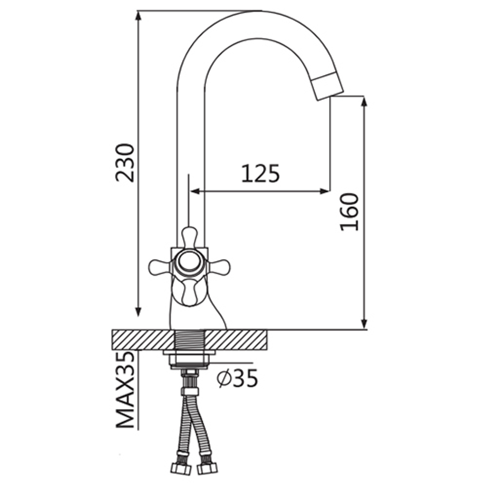 Смеситель для кухни Oute T50 T5013BA-1