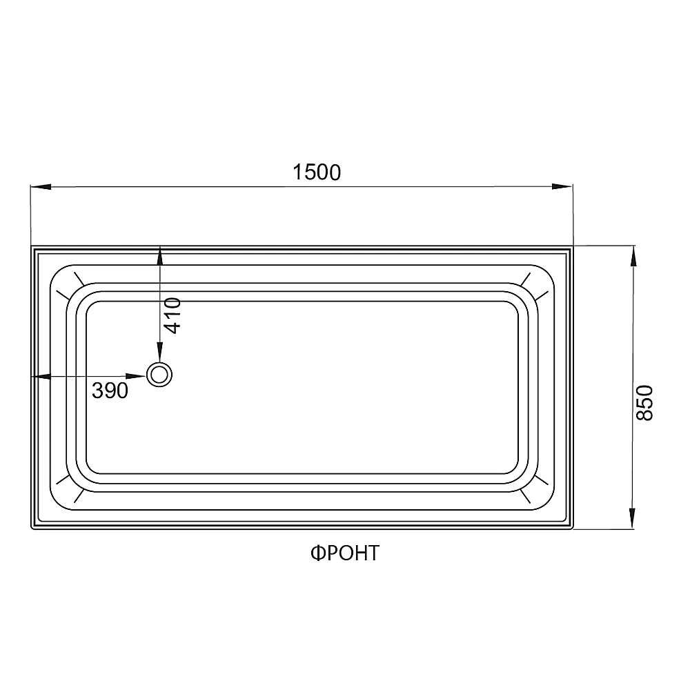 Душевая кабина DTO ЕМ4515 LED 150х85