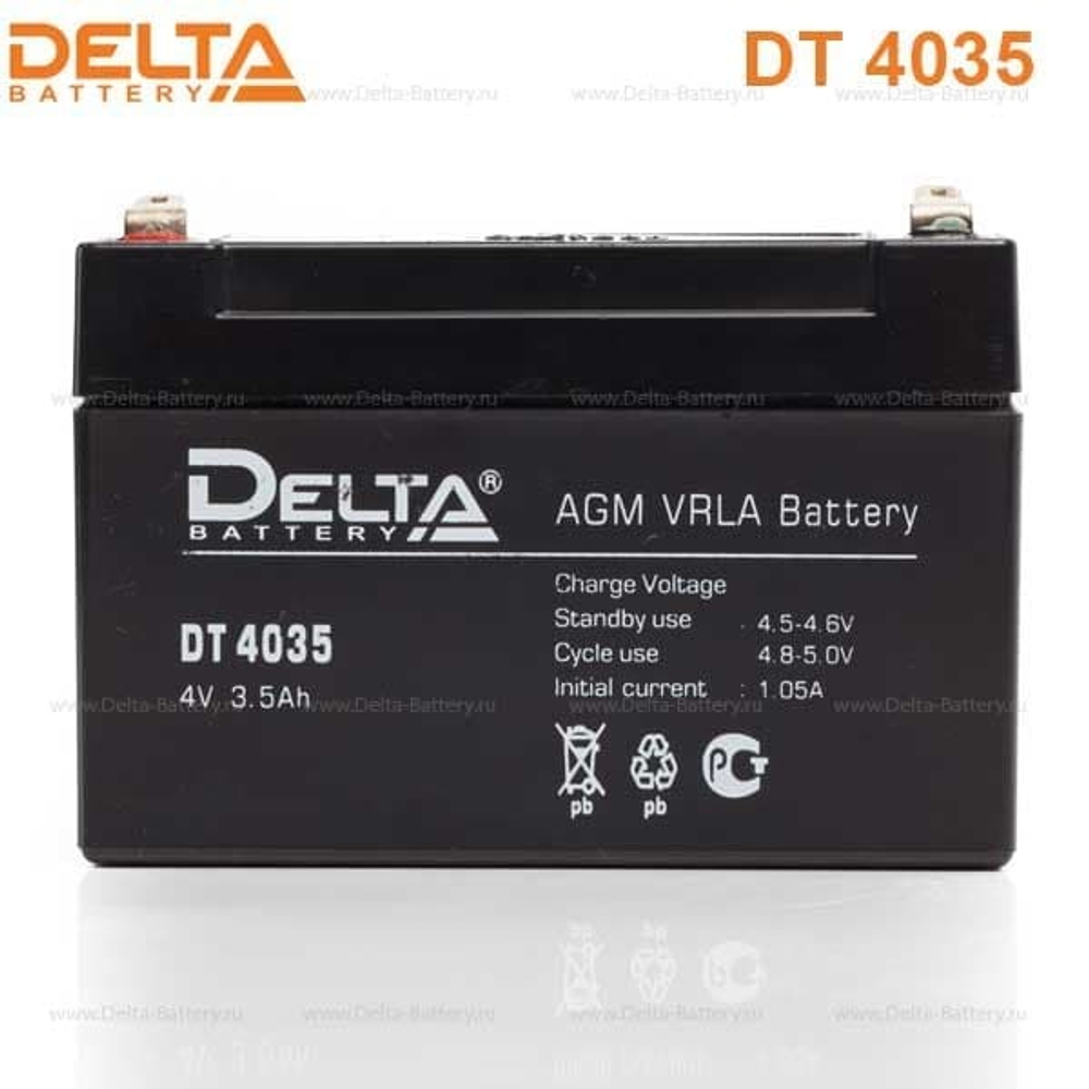 Аккумуляторная батарея Delta DT 4035 (4V / 3.5Ah)