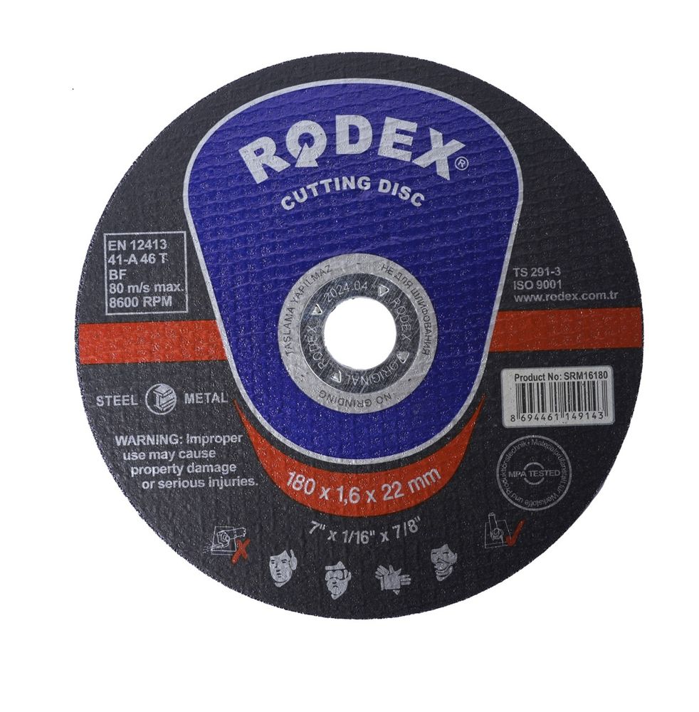 ДИСК ОТРЕЗНОЙ RODEX 180Х1,6Х22ММ SRM16180