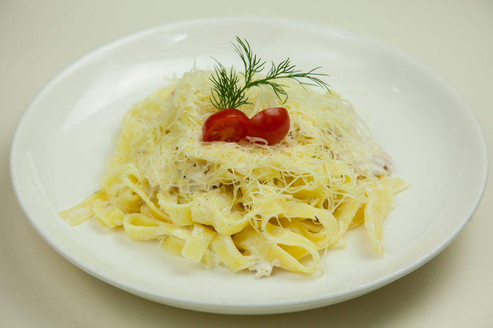 Макароны "Феттучини" с курицей
