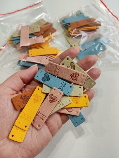 АССОРТИ СЕРДЕЧКО - Нашивка 5х1,5см (Упаковка - 15шт) (1244 Евгения)