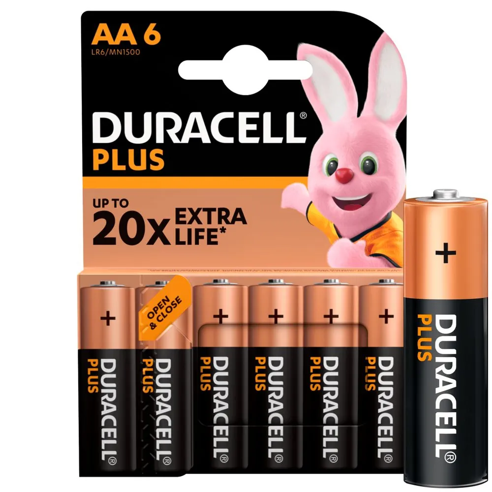Батарейки Duracell Plus LR6