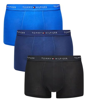 Мужские спортивные боксеры Tommy Hilfiger Signature Cotton Essentials 3P - blue/navy/black