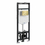 Инсталляция для унитаза WasserKraft Alme 15TLT.010.ME.MG02 кнопка матовое золото