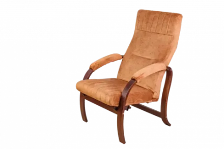 Кресло "Комфорт" Орех, ткань Невада Ивори