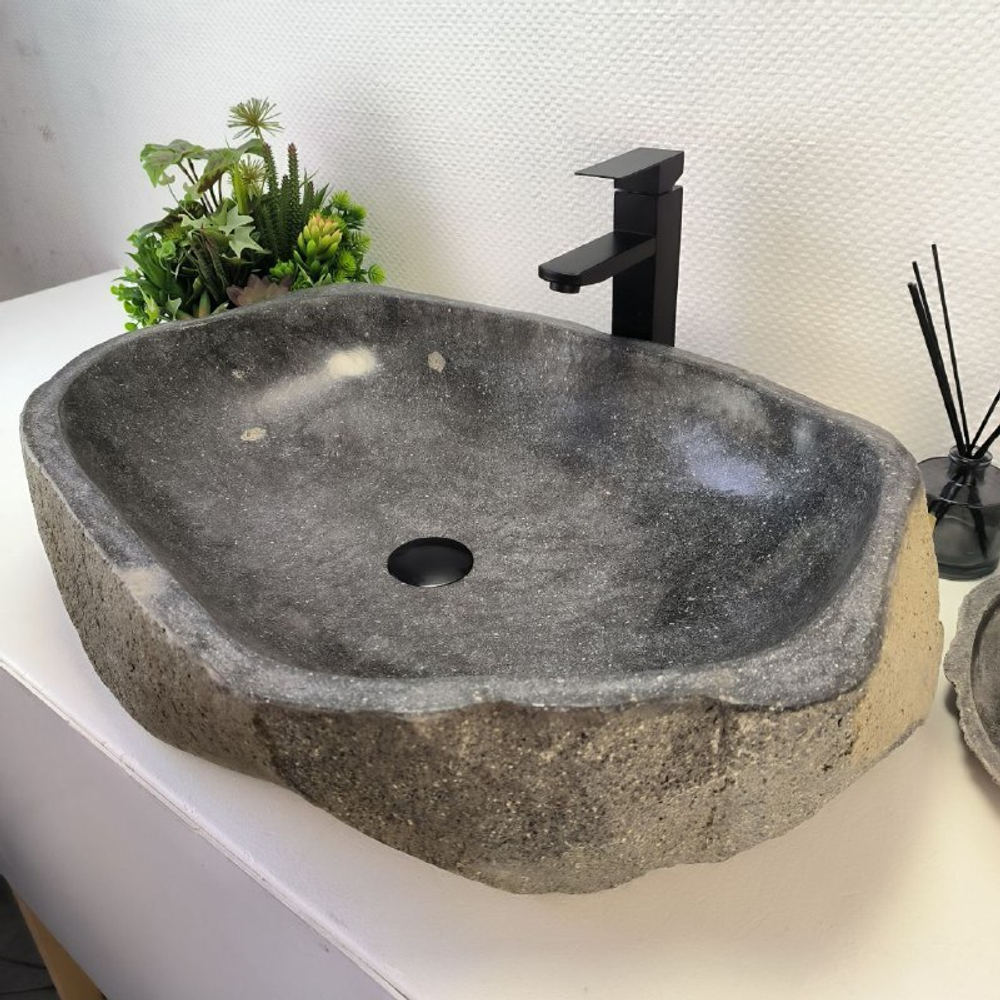 Раковина из речного камня RS-63524 (70*50*16) 0125
