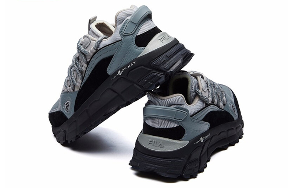 FILA FUSION Sky Runner Textile, Synthetic Leather Low top Chunky Sneakers Men"s Medium Gray