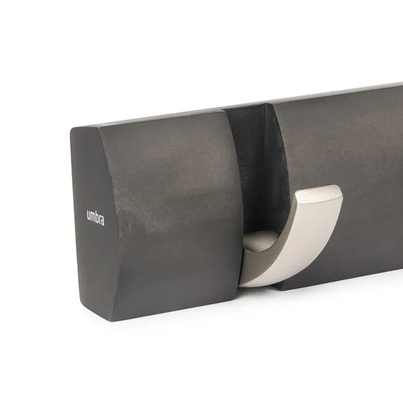 Настенная вешалка Flip 5 крючков дерево/никель