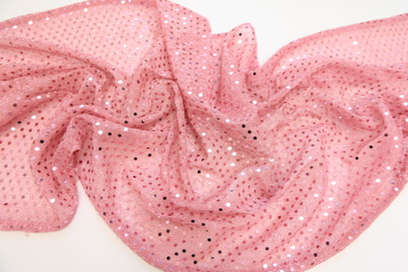 Трикотаж с пайетками светло-розовый