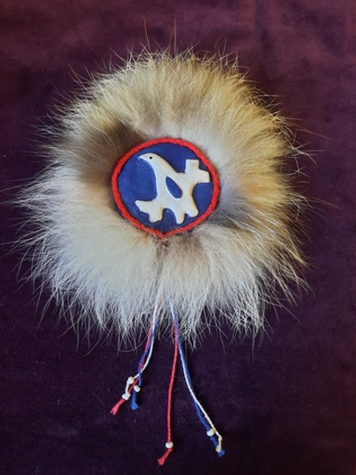 Магнит "Глухарка", керамика, мех