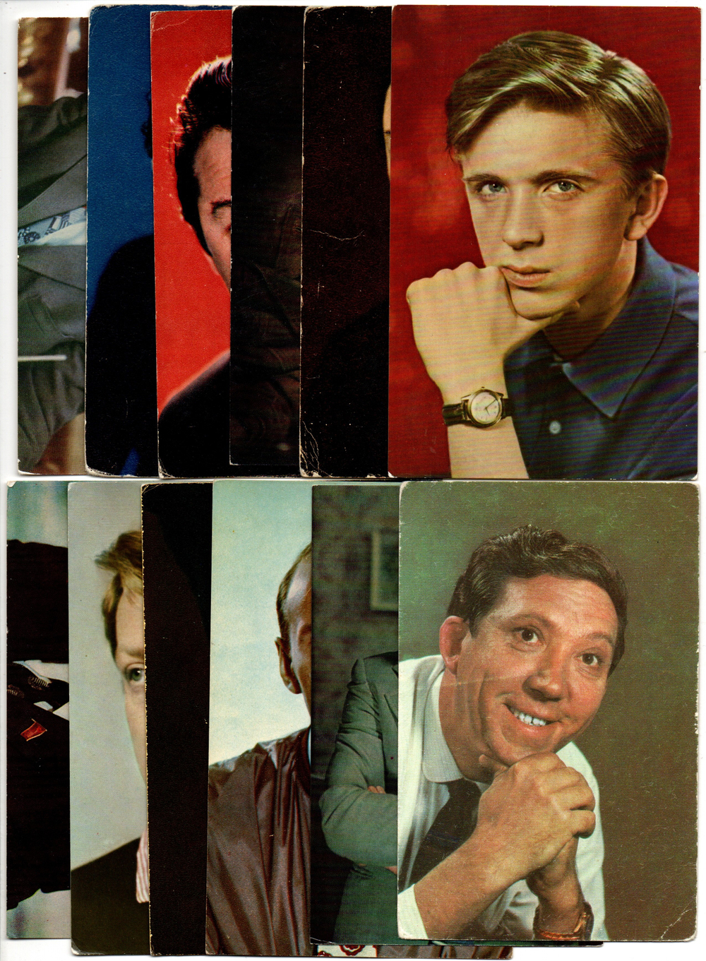 №55 Открытки Артисты и актёры СССР 1970–1980-е г. 25 штук. Цветные, чистые, без повторов