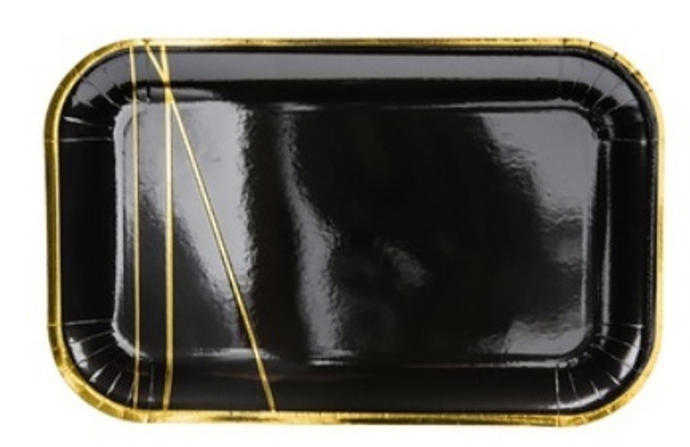 Тарелки "Black&Gold Линии" 6 шт
