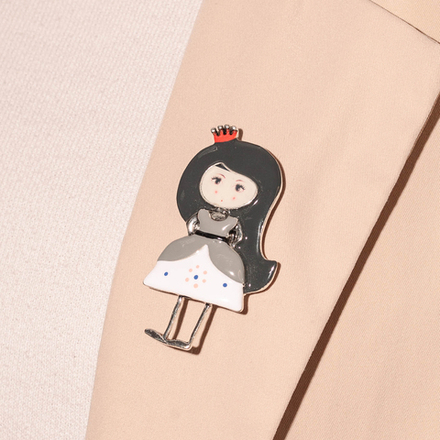 Брошь Shadore Принцесса XZ2298.2 BW/S