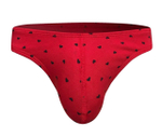 Красные трусы-слипы с принтом в виде сердечек (Размер: XL) (Цвет: красный)