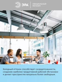 Лампочка светодиодная промышленная ЭРА LED E27/E40 50 Вт T100 колокол 6500К холодный белый свет 1 штука