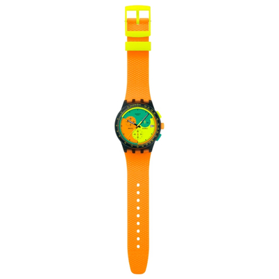 SWATCH NEON SIGNAL FLAG Водонепроницаемость (waterproof) 3 бар Диаметр 42,00 мм Механизм: кварцевый - SWATCH