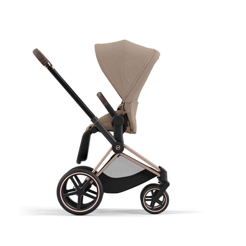 Коляска Cybex Priam IV 3 в 1 цвет Cozy Beige на шасси Rosegold