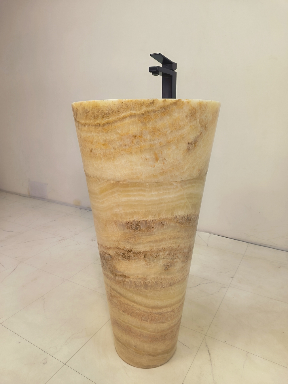 Раковина напольная из оникса Yellow ON-61357 (45*45*90)