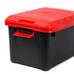 Ящик многофункц. особопрочный СЛЕДОПЫТ Expedition Box, 30 л, 500х360х320 мм, цв. черный/красный/3/