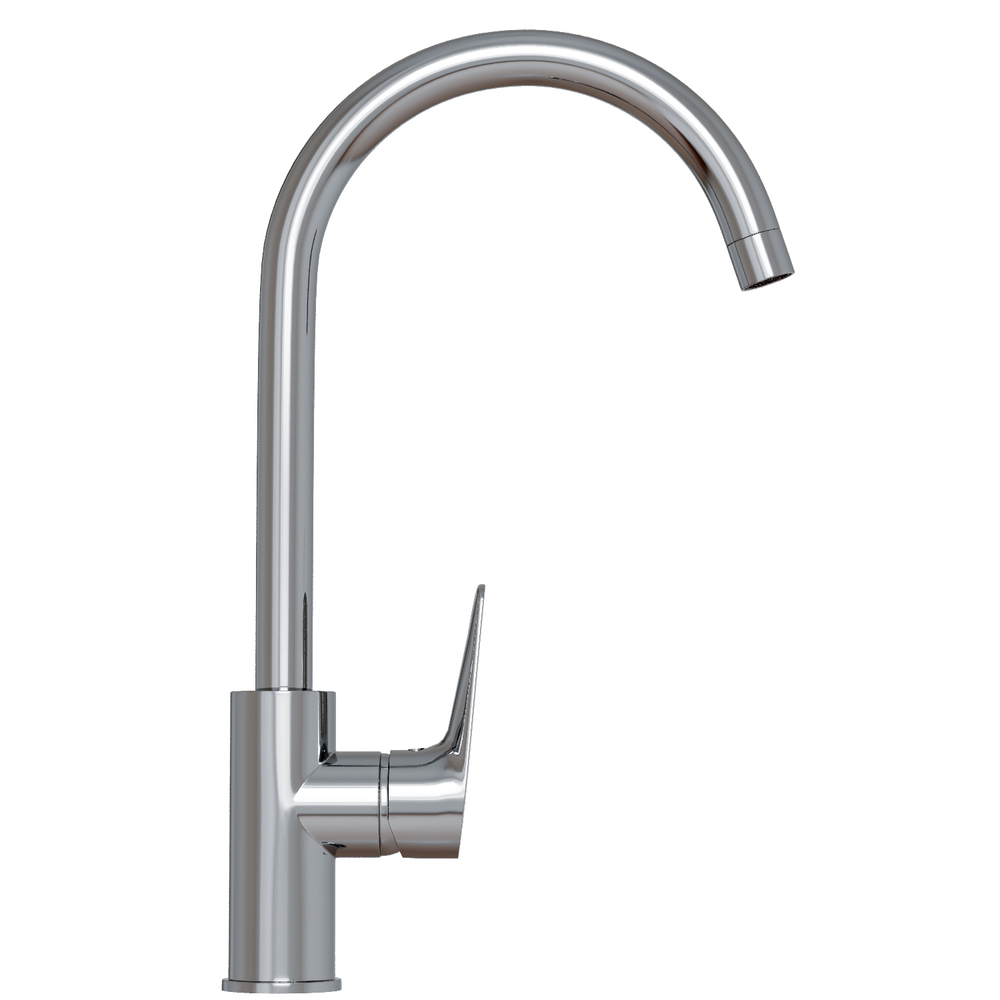 Смеситель для кухни 35k MIXLINE ML14-032 высокий излив б/отв боковая п/гайку (без подводки)