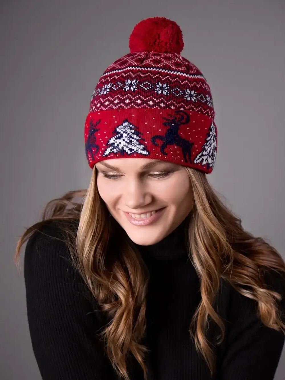 Шапка зимняя вязаная детская