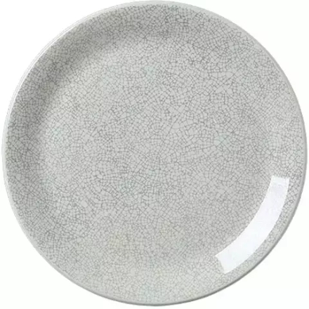 Тарелка «Инк Грэй» мелкая фарфор D=25,2см белый,серый
