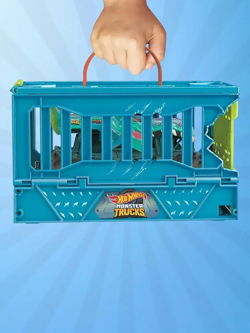 Автотрек Хот Вилс Монстр Трак Аварийная клетка Mega Wrex