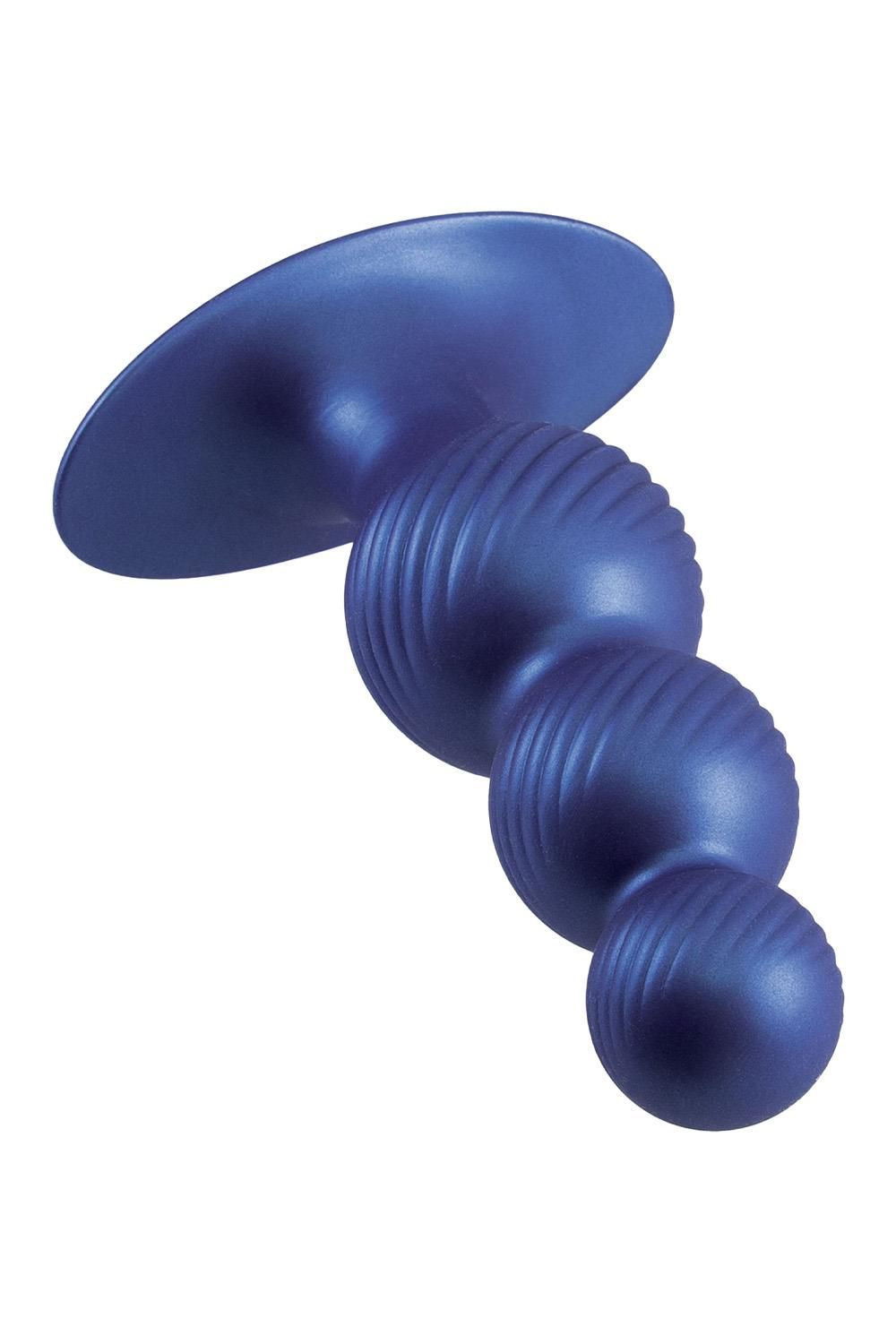 Синяя анальная елочка 5 Inch Silicone Anal Plug - 14 см. (Цвет: синий)