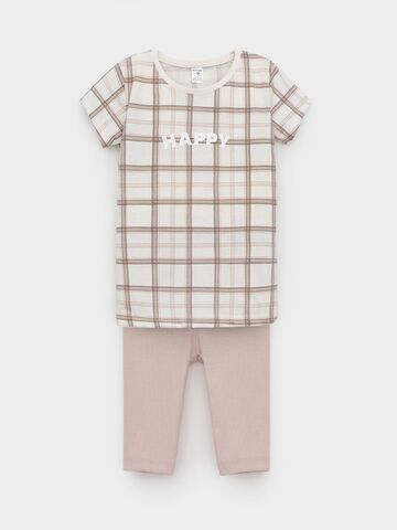 пижама  для девочки  К 1643/дымчатая роза,шотландская клетка