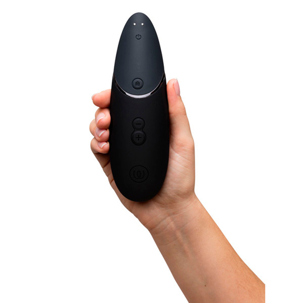Черный бесконтактный клиторальный стимулятор 17 см Womanizer Next Black WZNT1SG9