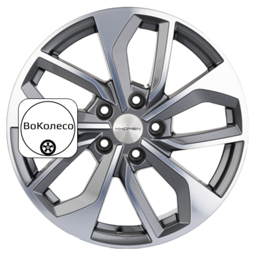 7x17/5x112 ET46 D66,6 KHW1703 (A4) Gray-FP Khomen Wheels