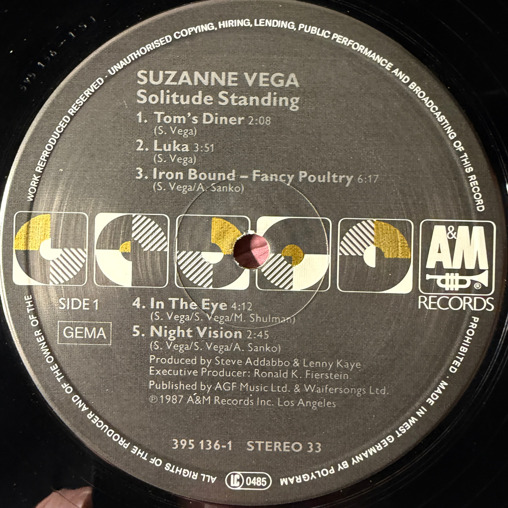 Suzanne Vega - Solitude Standing (Германия 1987г.)