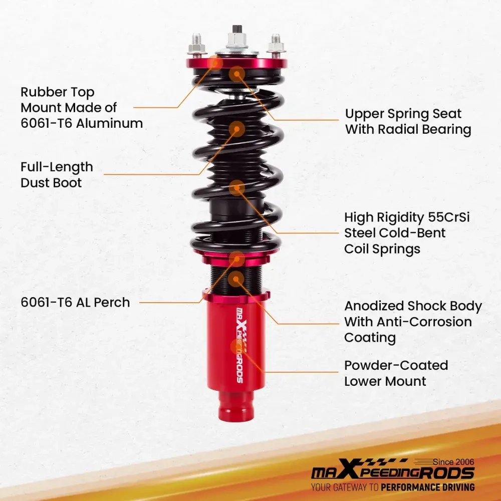 Coilovers Shocks Absorber Kit подходит для автомобиля Honda Civic / CRX 88-91 EE EF EC