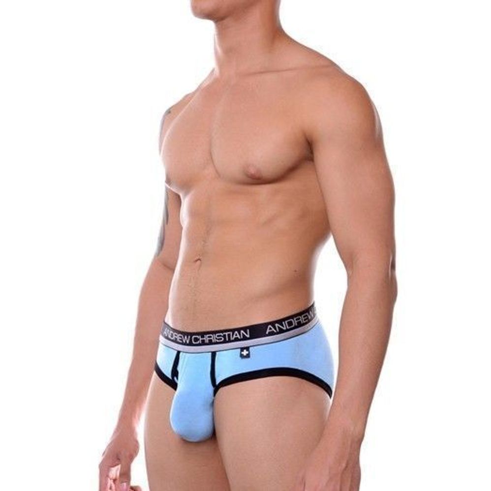 Мужские трусы брифы светло-голубые Andrew Christian Air Sculpt Brief Sky Blue   AC3-M114