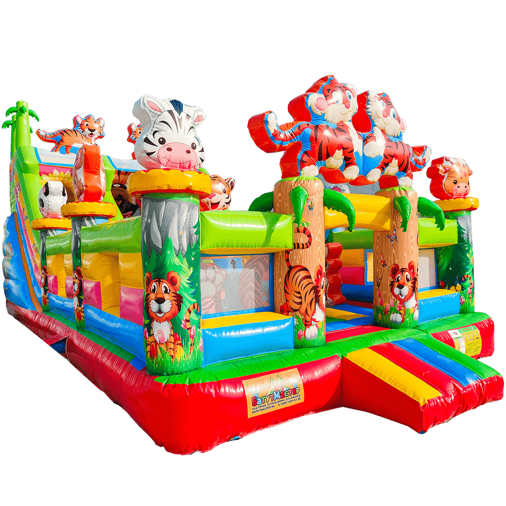 Коммерческий надувной батут «Тигриная страна 3», 10*5*5 м