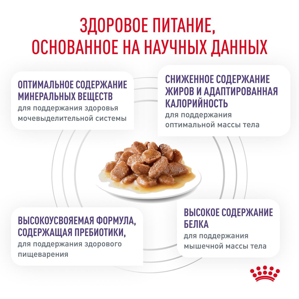 Royal Canin NEUTERED BALANCE Корм влажный для взрослых стерилизованных кошек склонных к набору веса соус 85г