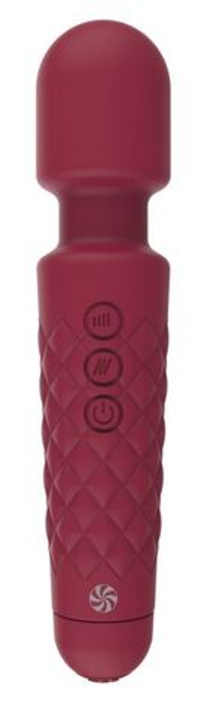 Красный вибромассажер Dashing Wand - 21 см.