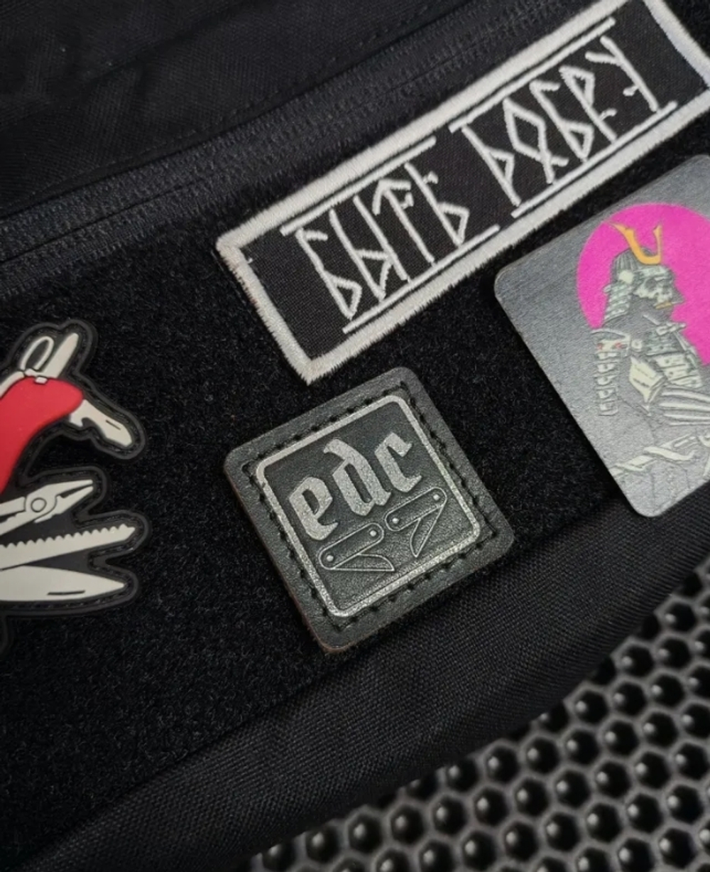 Патч Серебро Черный квадрат