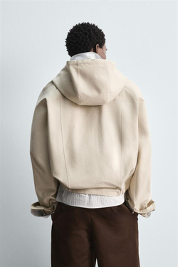 ZARA ДВУСТОРОННЯЯ КУРТКА В КЛЕТКУ, ЦВЕТ ЛЬДА