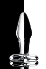 Анальная втулка стеклянная прозрачная 10,5 см