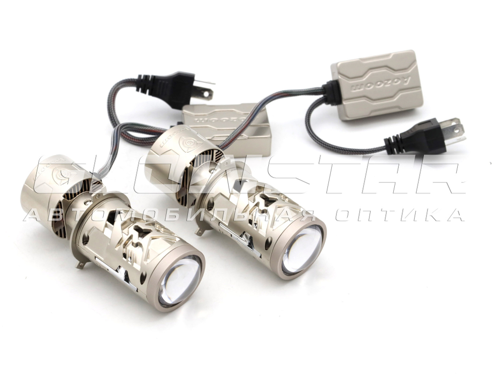 Билед модули Aozoom Mini-Led H4 New 2025 мини линзы, 12V, 50/80W (комплект, 2шт)