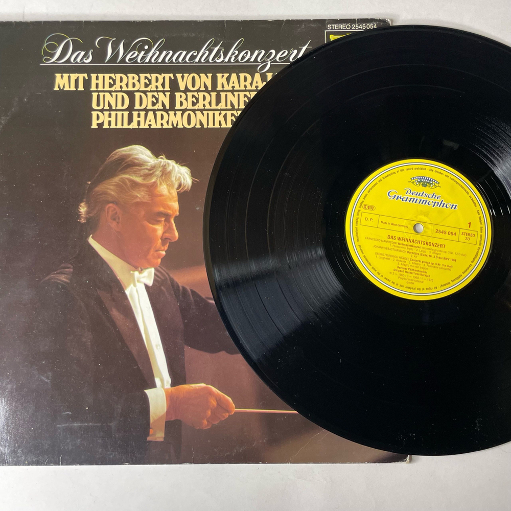 Винтажная виниловая пластинка LP Berliner Philharmoniker, Herbert von Karajan Герберт Караян Das Weihnachtskonzert Рождественский концерт (Германия 1977)