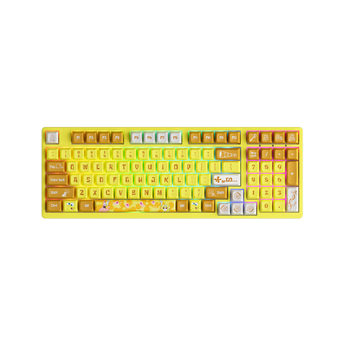 AKKO 3098S SpongeBob USB Cable RGB Akko CS Sponge Switch,JDA profile keycap