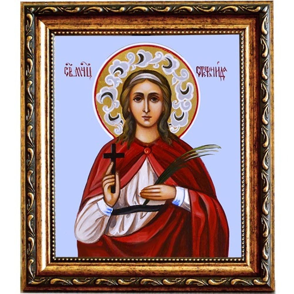 Стефанида Дамасская Святая мученица. Икона на холсте.