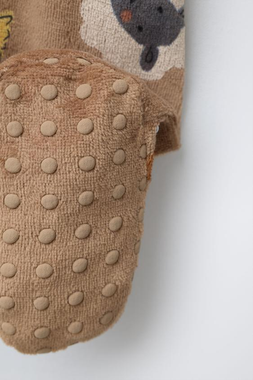 ZARA КОМБИНЕЗОН ИЗ ВЕЛЮРА С ЖИВОТНЫМ ПРИНТОМ, КОРИЧНЕВЫЙ