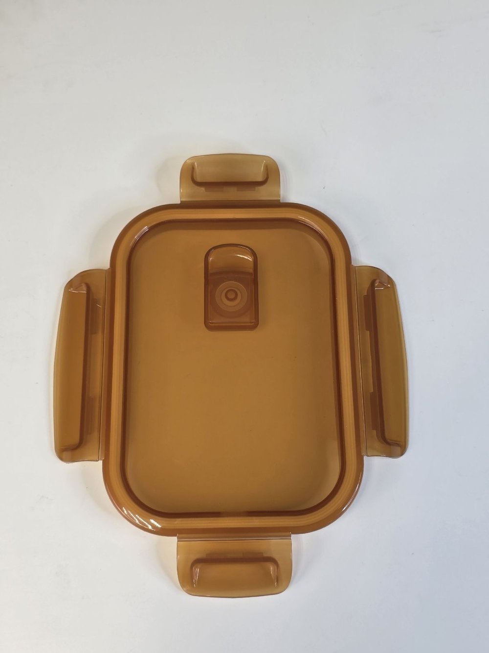 Контейнер  стеклянный прямоугольный с перегородкой для еды с крышкой  650 мл