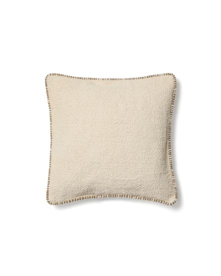 Чехол для подушки Enari бежевый хлопок с коричневой отделкой 50 x 50 см